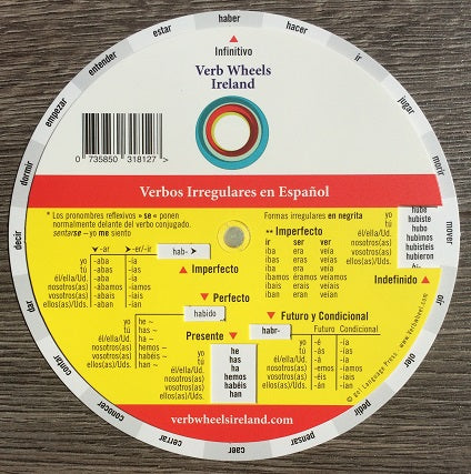 Spanish Verb Wheel | Pocket Wheel | Verb Wheels Ireland