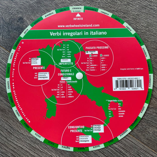 Italian Irregular Verb Wheel | Verb Wheels Ireland