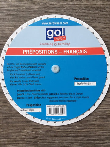 French - German Prepositions Wheel | Verb Wheels Ireland